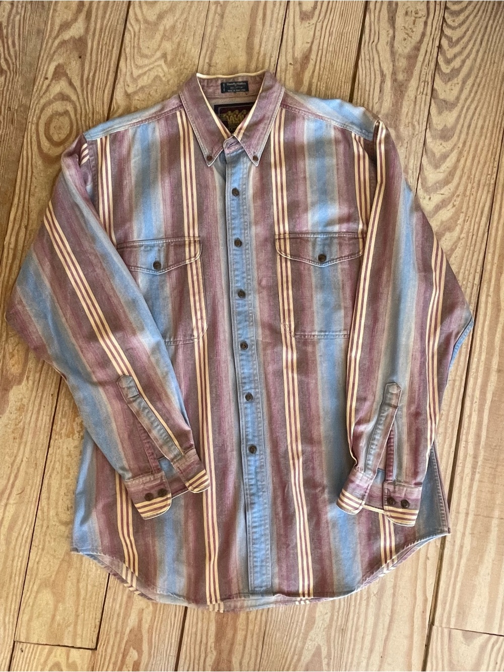 Vintage Ralph Lauren country cotton Striped Button-Down Shirt